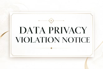 prepare a formal data privacy violation notice