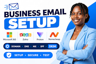 setup secure business email across microsoft 365 zoho mail namecheap proton mail