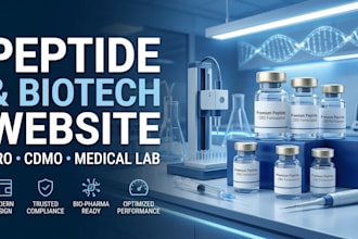 design peptide laboratory cro cdmo biotech medical website