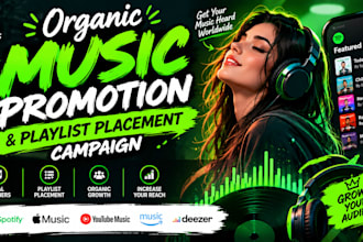 do organic music promotion and playlist placement campaign