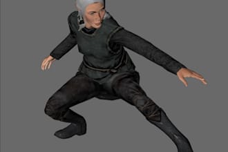 rigged 3d game character lowpoly 3d model, skeleton, elf, action figure, ue4,ue5