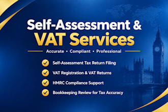 prepare your UK self assessment tax returns and vat returns
