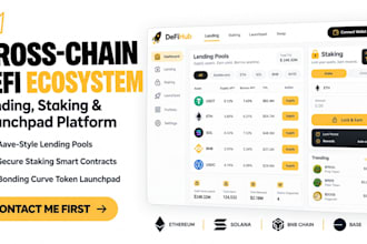 develop cross chain lending staking protocol and meme coin launchpad