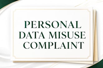 prepare a personal data misuse complaint package