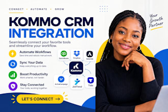 integrate kommo CRM quickbooks dropbox asterisk activecampaign jobtrend CRM