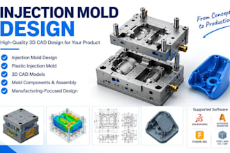design injection mold, plastic injection mold and mold design