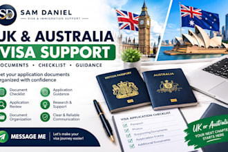 help with UK visa and australia visa application and  guidance