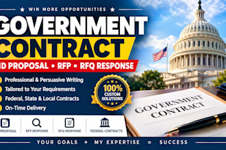 write government contract bid proposal, rfp and rfq response