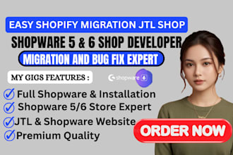 develop, customize fix and optimize your shopware 6 store professionally lovable
