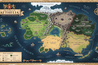 design medieval fantasy map,kingdom map,world map and rpg map