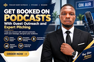 book you as a podcast guest with podcast outreach and pitching