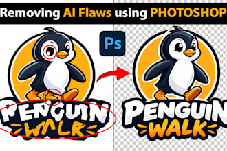 fix ai flaws, correct text mistakes, retouch upscale enhance ai generated images