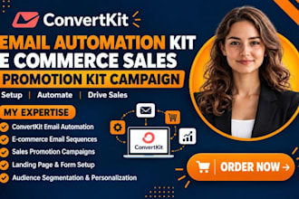 design converkit email automation kit e commerce sales promotion kit campaign