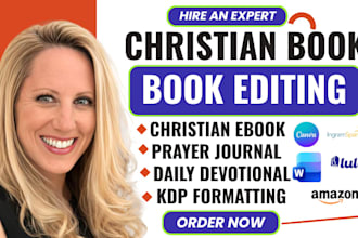 edit, format, design christian ebook, christian book formatting, prayer journal