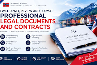 draft, review and format professional legal documents and contracts