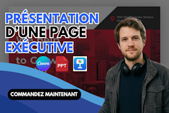do one pager presentation, executive summary, company profile or business flyer