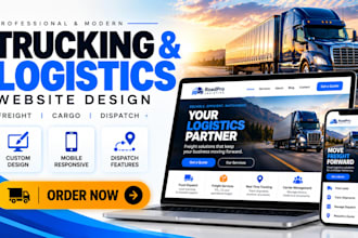 build logistics trucking dispatch freight cargo website for truck dispatcher app