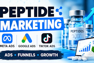 do peptide marketing, meta ads, google ads and tiktok ads and peptide ads
