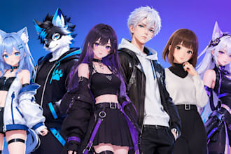 custom vrchat, avatar, furry avatar, anime avatar, vrc avatar and 3d vroid