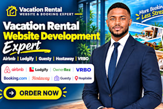 build vacation rental website, airbnb, lodgify, guesty, hostaway, vrbo booking