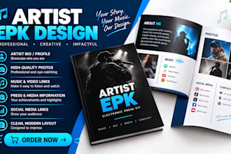 design a professional electronic press kit epk for musicians and artists