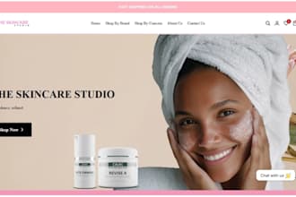 skincare website shopify store skincare shopify beauty website spa beauty store