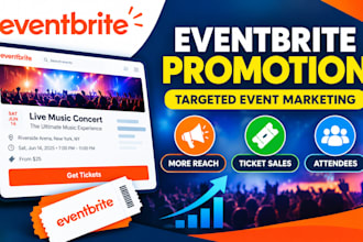 event promotion, ticket sales, webinar promotion, concert, eventbrite