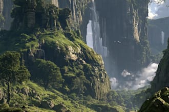 create environmental concept 2d diorama