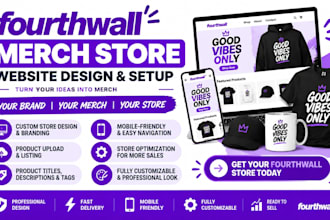 design fourth wall website design fourthwall merch store fourthwall pod merch