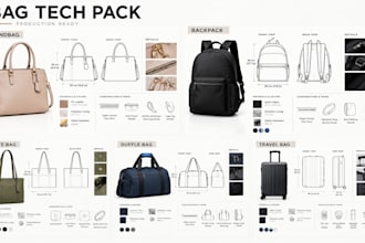 create bag tech pack for handbag backpack tote and duffle bags, travel bags