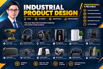 3d product design industrial design mechanical  model rendering for 3d printing