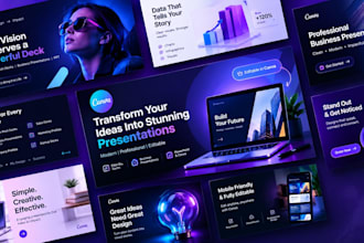 design canva business presentation, investor pitch deck, ppt, canva pitch