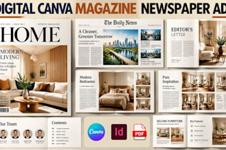 design digital canva magazine newspaper ads editorial book layout adobe indesign