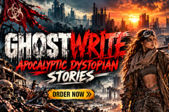 ghostwrite dystopian sci fi horror slapstick dark fantasy stories