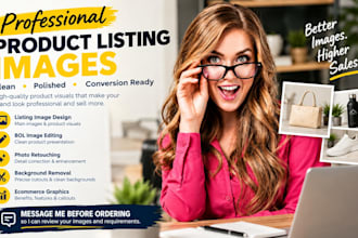 design amazon listing images, bol images, retouching, background removal