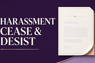 draft a professional harassment cease and desist letter