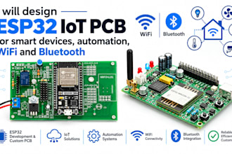 design esp32 iot pcb for smart devices, automation, wifi and bluetooth