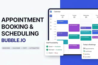 build a bubbleio appointment booking and scheduling system bubbleio website saas
