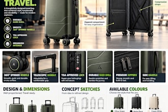 create 3d travel bag product design, duffel bag, travel bag, luggage design