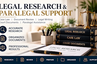 provide professional legal research and paralegal support
