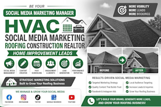 hvac roofing construction realtor home improvement social media lead generation