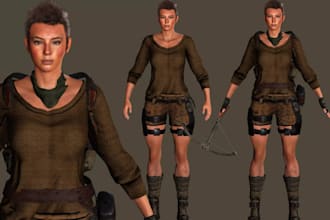 create aaa game character modelling, for animation, game and videos