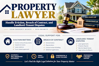 handle eviction, breach of contract, and landlord tenant disputes