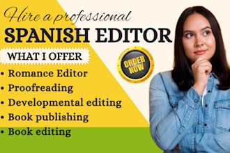 developmental editing, proofreading for your novel in spanish as spanish editor