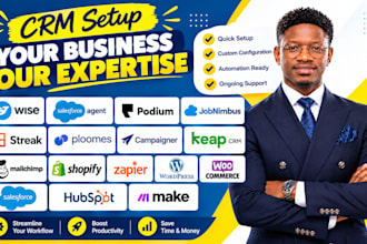 setup wise agent salesforce podium jobnimbus streak ploomes campainger keap CRM