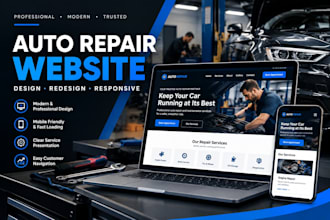 design a professional auto repair website or redesign your repair website