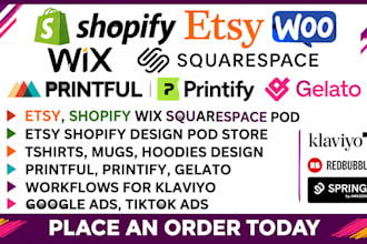 do etsy shopify print on demand store etsy shopify pod printify printful gelato