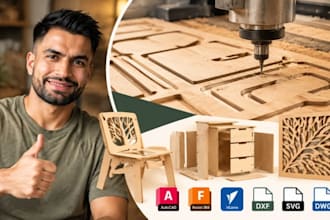create cnc wood cutting dxf files, cnc woodworking designs for cnc router