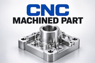 create cnc machined part cad, dfm review solidworks fusion360 technical drawings