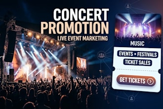 promote your concert, music event, festival and live event, event promtion